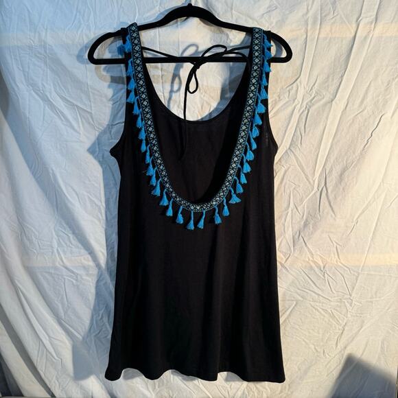 Xhilaration Swimsuit Coverup Juniors Size Large Tassels Boho Beach Pool Swim - Picture 4 of 5